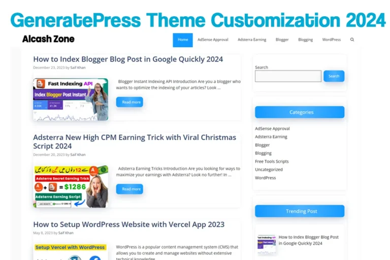 How to customize GeneratePress WordPress Theme 2024