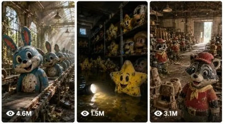 Abandoned Childhood Cartoon Character Factory Prompt — 2
