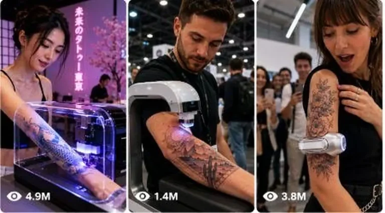 AI Instant Tattoo Machine Demo Video Prompt — 2