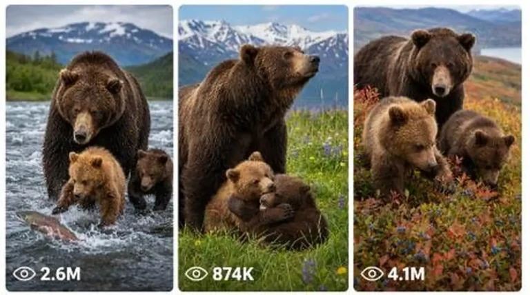 Alaskan Grizzly Bear Family Documentary Episodes Prompt — 2