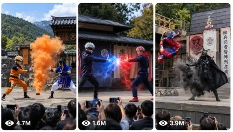Anime Character Power Battle Ninja Stage Show Prompt — 2