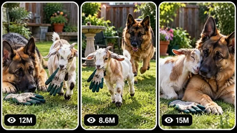 Baby Goat and German Shepherd Viral Video Prompt — 3