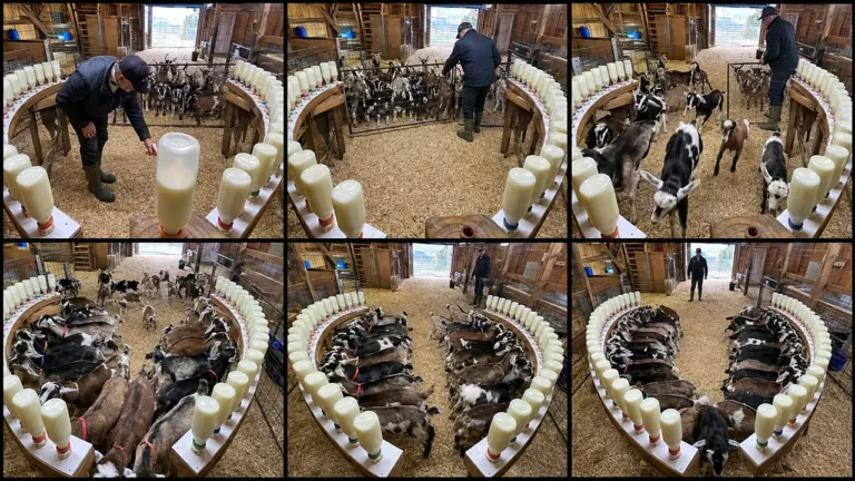 Baby Goat Mass Feeding Satisfaction Video Prompt — 2