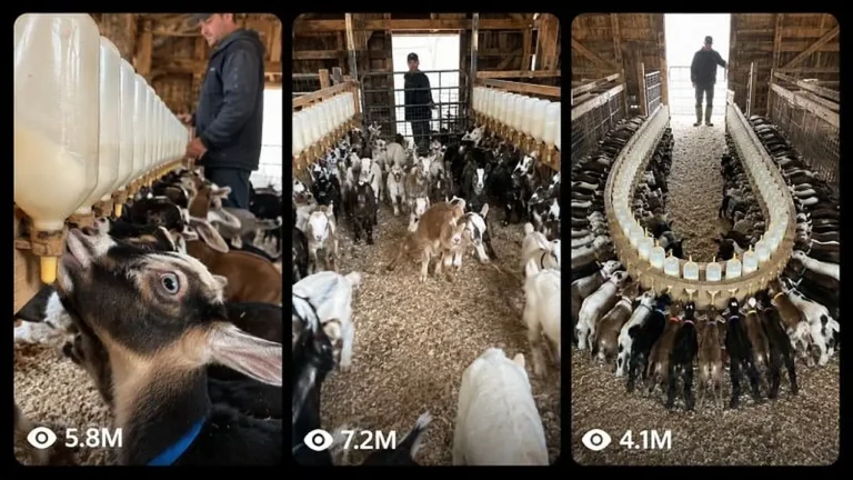 Baby Goat Mass Feeding Satisfaction Video Prompt — 3