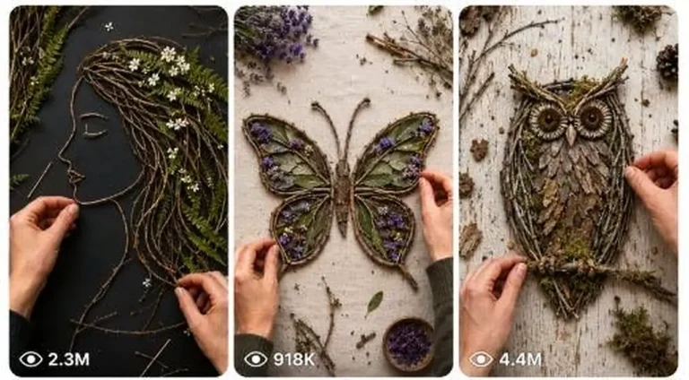 Botanical Twig and Leaf Craft Hands-Only POV Prompt — 2