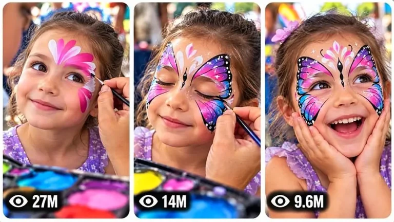 Child Face-Paint Transformation Video Prompt — 2
