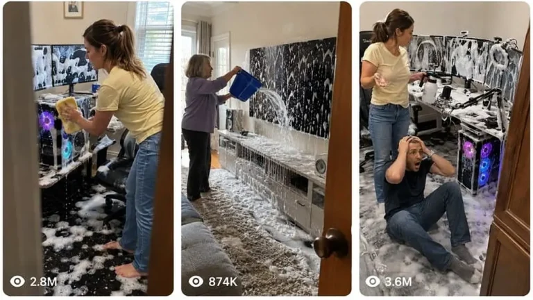 Clueless Mom Tech-Cleaning Disaster Comedy Prompt — 3