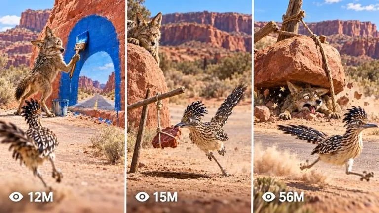 Desert Coyote vs Roadrunner Slapstick Rivalry Prompt — 2