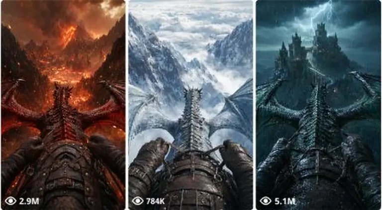 Dragon Riding First-Person POV Storyboard Prompt — 2
