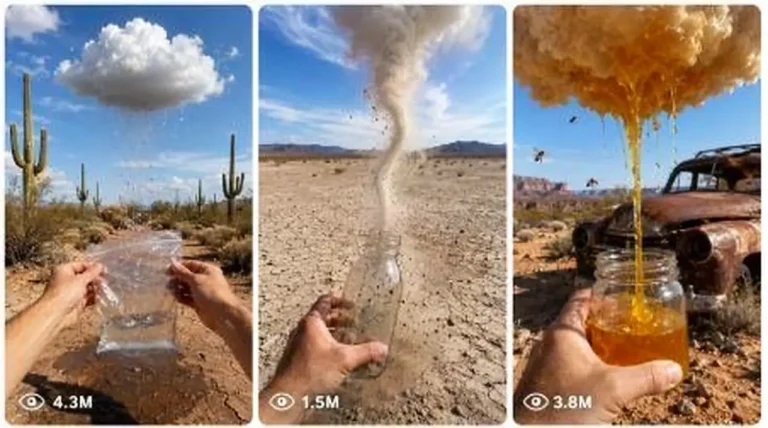 First-Person Magical Desert Discovery Video Prompt — 2