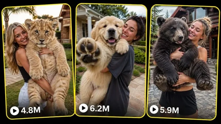 Giant Animal Held by American Influencer Prompt — 3