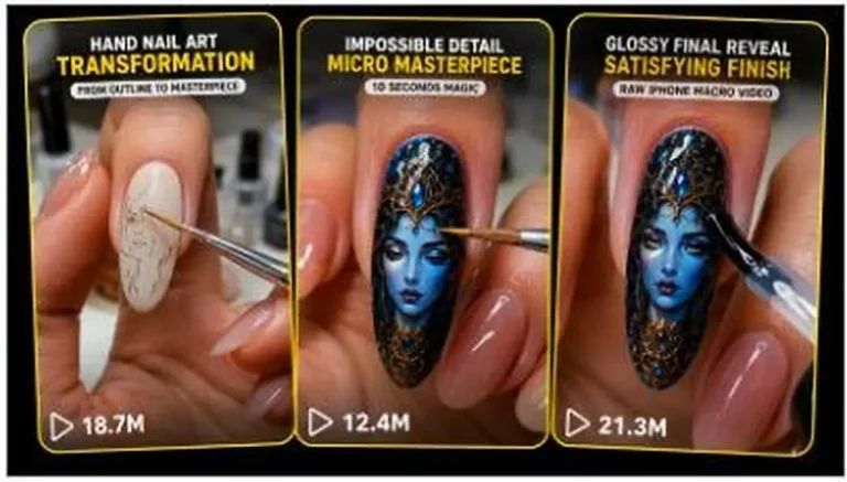 Hand Nail-Art Transformation Video Prompt — 2