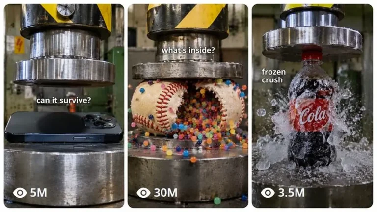 Hydraulic Press Crushing ASMR Shorts Prompt — 3