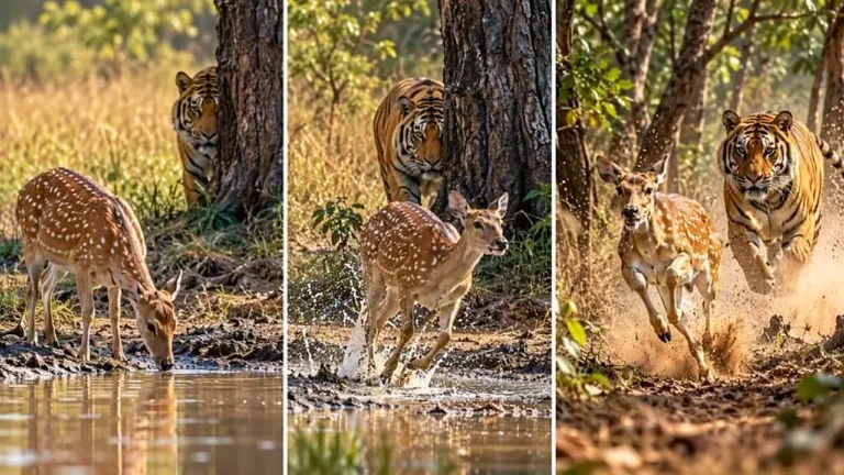 Hyper-Real Wildlife Predator Near-Miss Prompt — 1