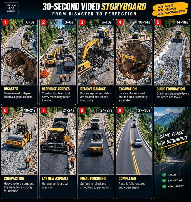 Infrastructure Disaster and Reconstruction Video Prompt — 2