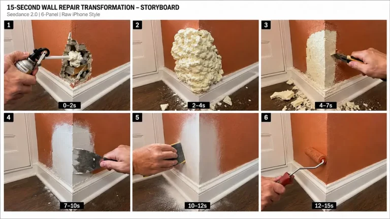 Invisible Repair Transformation Video Prompt — 2