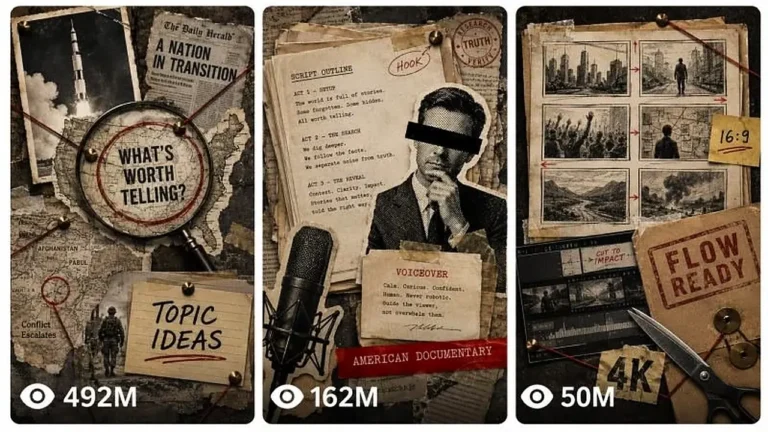 Long-Form Paper Collage Documentary Engine Prompt — 1