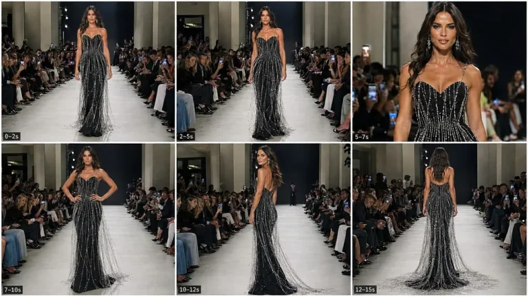 Luxury Runway Ramp Walk Spectator Video Prompt — 2
