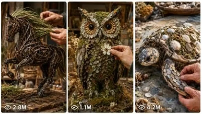 Nature Craft Sculpture from Twigs and Moss Prompt — 2