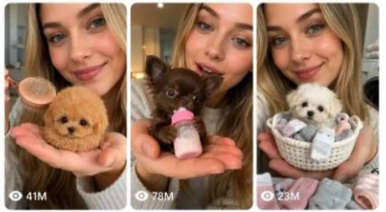 Palm-Sized Micro Puppy Daily Life Video Prompt — 2