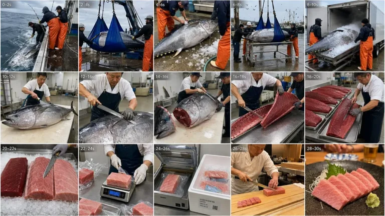 Premium Seafood Ocean-to-Table Timelapse Prompt — 2