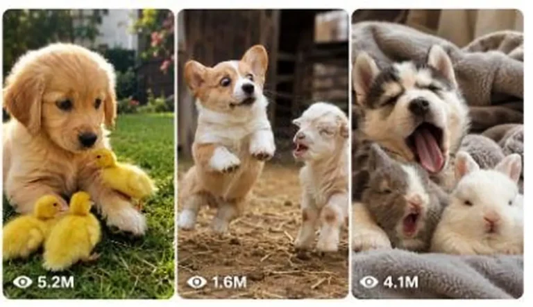 Puppy and Baby Animal Reaction Comedy Prompt — 3