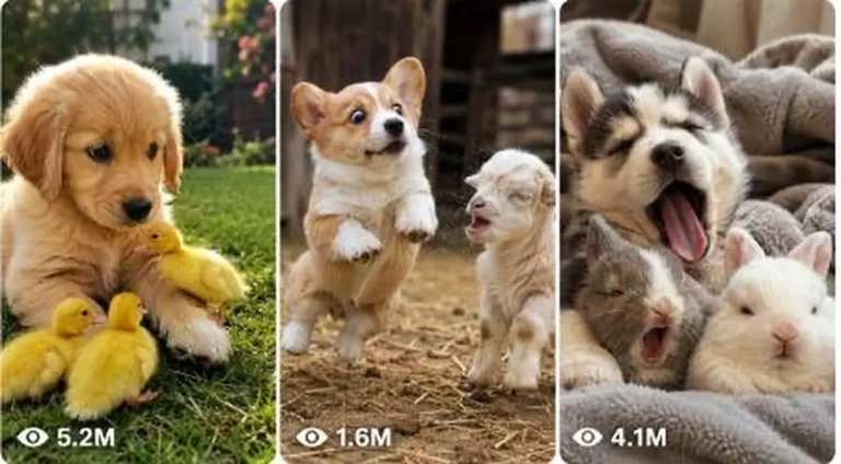 Puppy and Baby Animal Reaction Comedy Prompt — 4