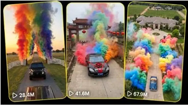 Rainbow Smoke Grand Entry Video Prompt — 2