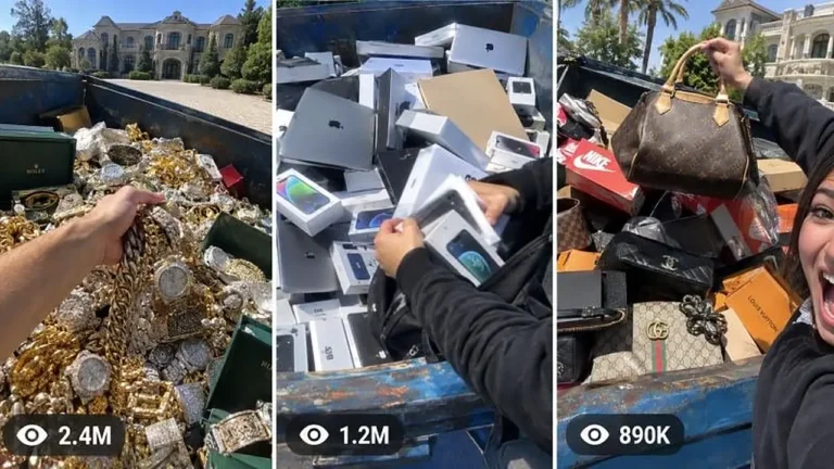 Rich Neighborhood Luxury Dumpster Overload Prompt — 3