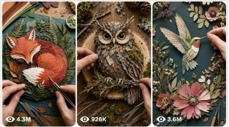 Seedance ASMR Layered Paper Craft Art Prompt — 1