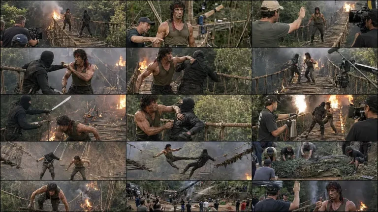 Sylvester Stallone Behind-the-Scenes Action Movie Prompt — 2