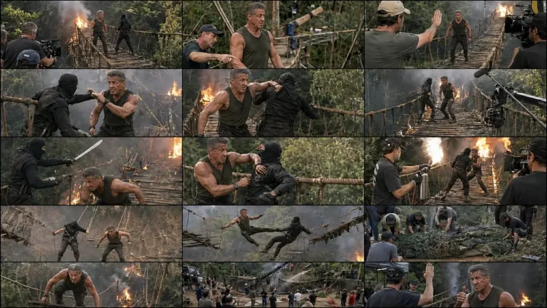 Sylvester Stallone Behind-the-Scenes Action Movie Prompt — 3