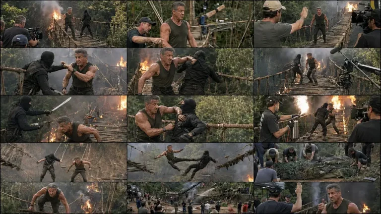 Sylvester Stallone Behind-the-Scenes Action Movie Prompt — 5