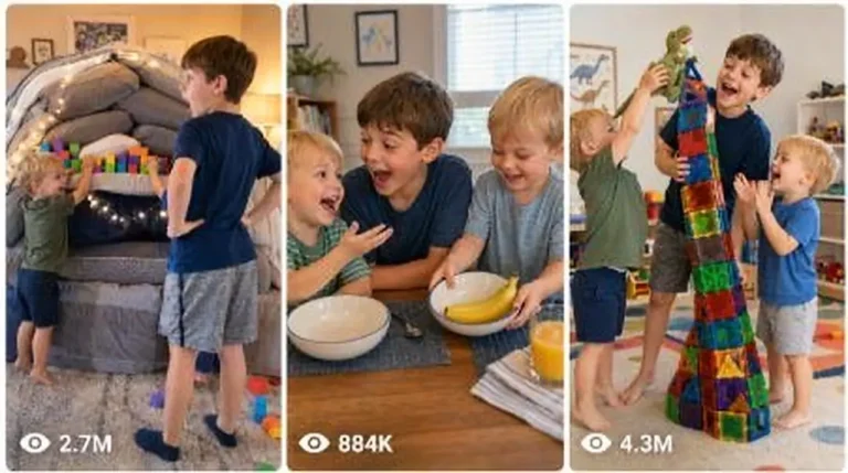 Twin Toddlers vs Big Brother Sibling Comedy Prompt — 1
