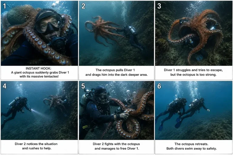 Underwater Giant Creature Survival and Rescue Prompt — 2