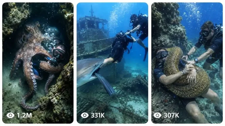 Underwater Giant Creature Survival and Rescue Prompt — 4
