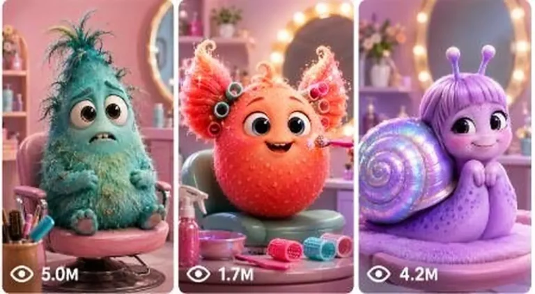 Weird Creature Salon Makeover Glow-Up Video Prompt — 2