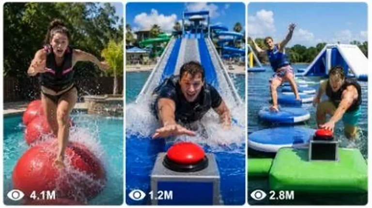 Wipeout Water Obstacle Challenge Front-View Prompt — 2